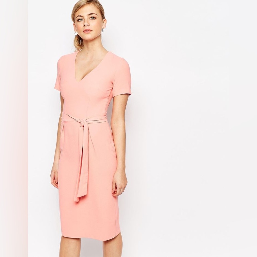 Oasis wiggle belted dress - 16 nwt